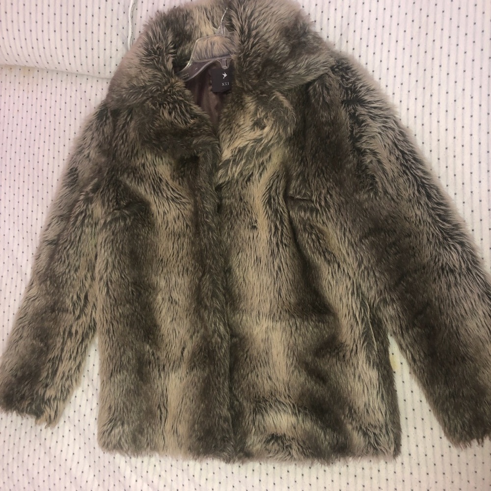 Faux fur coat